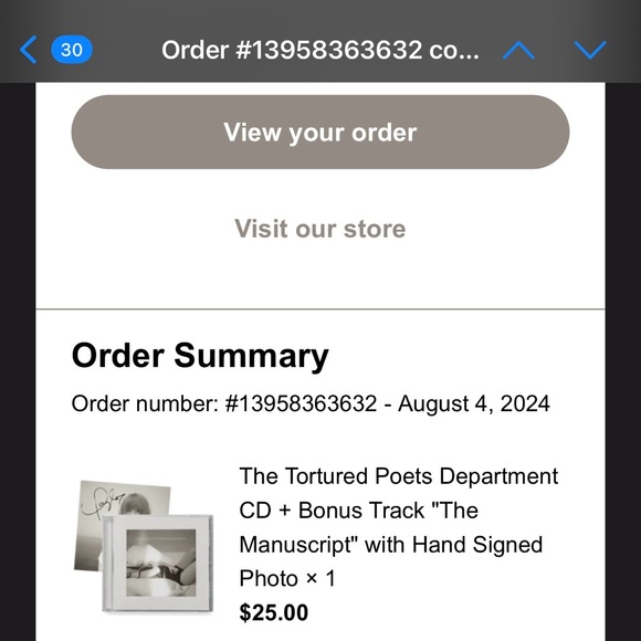 Taylor Swift TTPD Signed CD - Picture 7 of 7